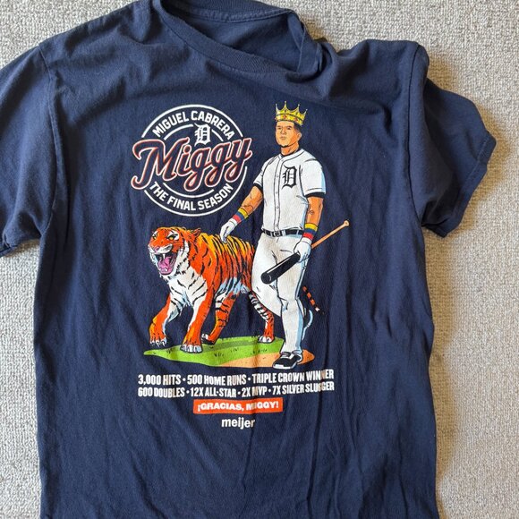 Miguel "Miggy" Cabrera Final Season Detroit Tigers T-Shirt Men's Small or Medium - Picture 2 of 5